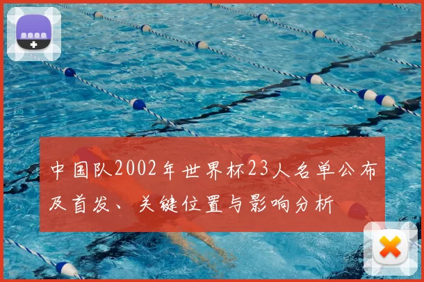 中国队2002年世界杯23人名单公布及首发、关键位置与影响分析